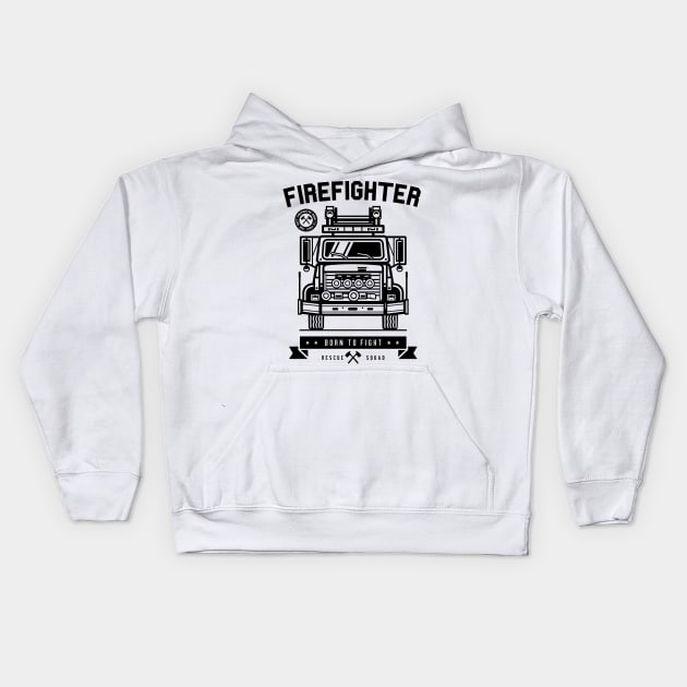 Firefighter Kids Hoodie by CRD Branding